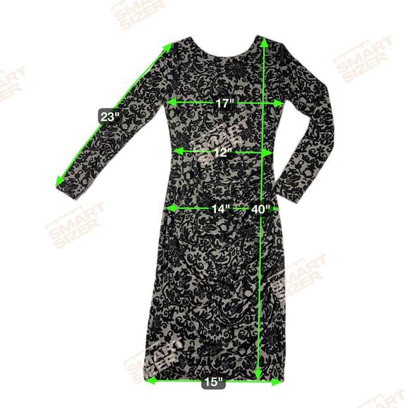 Ganni Anthropologie Black Textured Tapestry Print Ruched Sheath Dress Size S - Picture 8 of 13